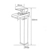 Miscelatore A Cascata Nero Lavabo Bagno Rubinetto A Canna Alta Monocomando 87399