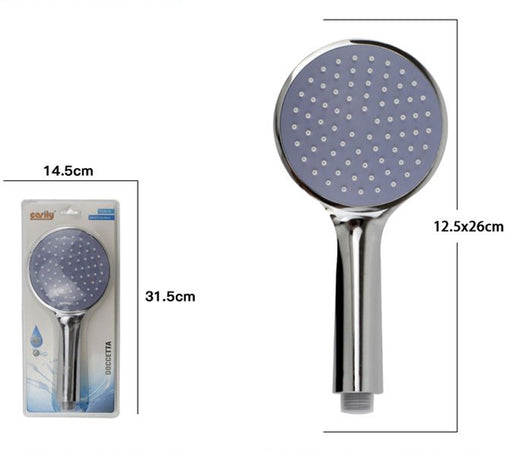 Doccetta Soffione Rotondo Doccia 12.5 X 26 Cm Bagno Doccino Cornetta Moderna 69095