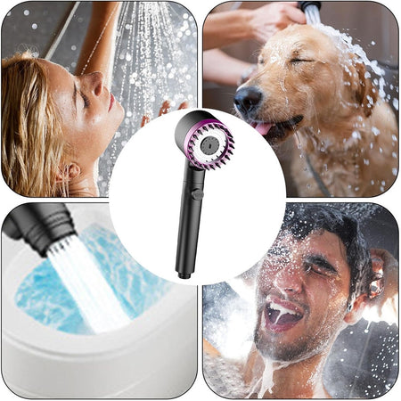 Doccetta Doccino Soffione Multigetto Bagno Doccia Massaggiante Moderno Pulsante 87525