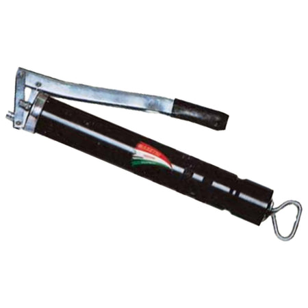 Kit completo 6 cartucce + siringa grasso a leva per ingrassaggio manuale in metallo brunito 1 kg