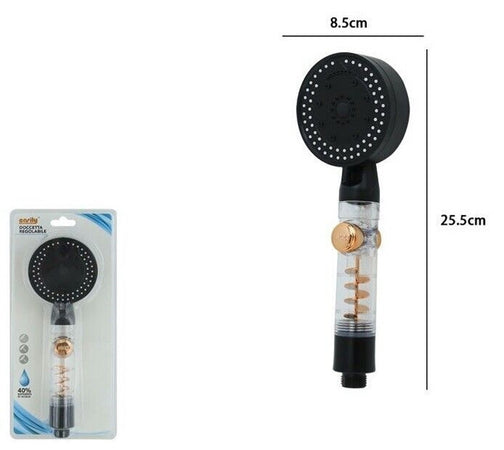 Doccetta Multigetto Soffione Doccia Bagno Con Pulsante Stop Ventola A Spirale 87529