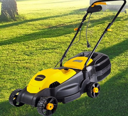 Tosaerba Elettrico 1200 W Taglio 32 Cm Capacità Cesto 30 Lt A Batteria Per Giardini