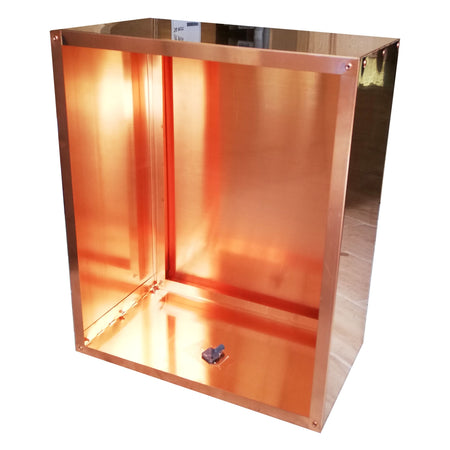 Cassetta H 70 x L 45 x P 20cm cassonetto contenitore rame sportello cieco