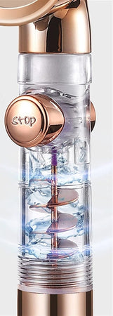 Doccetta Con Pulsante Stop Multigetto Doccia Bagno Soffione Ventola A Spirale 87533