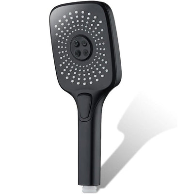 Soffione Multigetto Per Doccia Bagno Moderno Nero Doccetta In Abs Attacco 1/2 87128