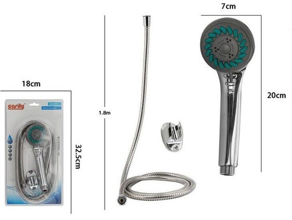 Kit Doccetta Bagno Doccino Soffione Doccia Multigetto Con Laccio 1,8mt Staffa 69051