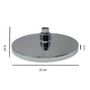 Soffione Per Doccia Bagno Rotondo 22 Cm In Abs Doccetta Cromato Attacco 1/2 79371