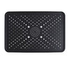 Soffione Doccia Rettangolare Ugelli Fori Bagno Miscelatore Nero 32x22cm In Abs 87536