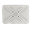 Soffione Doccia Bagno Rettangolare Ugelli Fori Miscelatore 32x22cm Abs Cromato 87538