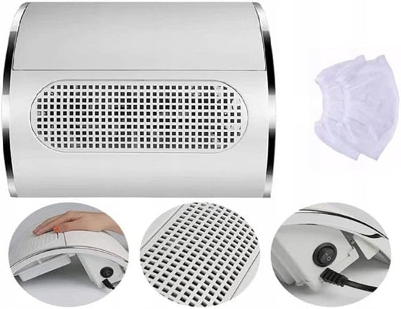 Aspirapolvere Professionale Per Unghie 40 W Aspiratore Per Manicure Pedicure Bianco