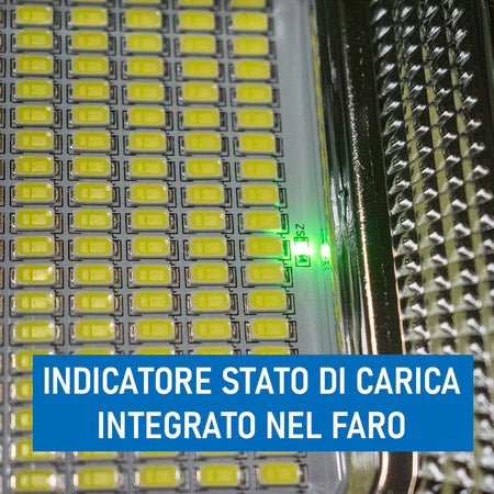 Faretto Led Esterno Con Pannello Energia Solare 800 W Batteria 12 Ore Faro Ip67