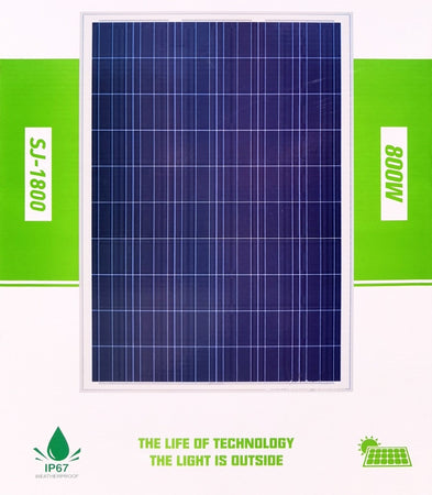 Faretto Led Esterno Con Pannello Energia Solare 800 W Batteria 12 Ore Faro Ip67
