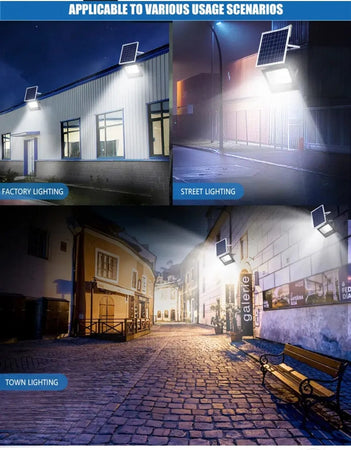 Faretto Luce Solare Con Pannello Fotovoltaico 300 W Ip65 Impermeabile Telecomando