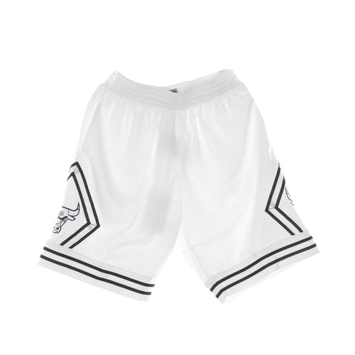MITCHELL & NESS Pantaloncino Basket Uomo Nba White Black Swingman Shorts Hardwood Classics Chibul White da uomo