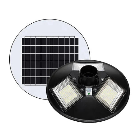 Lampione Ufo Led Solare 350w Sensore Movimento Crepuscolare Luce Fredda 6500k Ip65