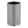Bicchiere Porta Spazzolini Accessorio Silver Con Effetto Cuoricini Arredo Bagno 87818