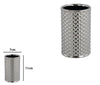 Bicchiere Porta Spazzolini Accessorio Silver Con Effetto Cuoricini Arredo Bagno 87818