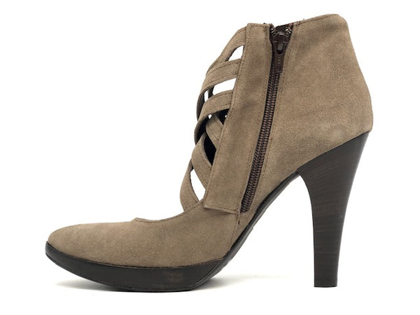 BORGO Décolleté Intrecciato Suede Taupe