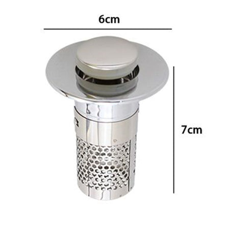 Tappo Di Scarico Per Lavandino Universale Pop Up Cucina Lavello Bagno Filtro 87338