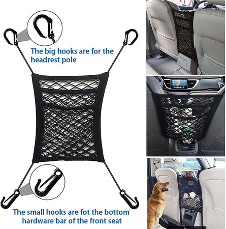 Organizzatore A Rete Per Auto A 3 Strati Per Cani Tra Sedili Posteriori Organizer