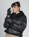 Marisol - Giacca Donna Nero in vero montone Shearling
