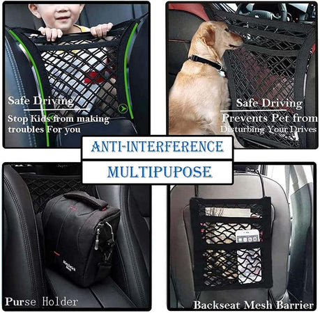 Organizzatore A Rete Per Auto A 3 Strati Per Cani Tra Sedili Posteriori Organizer