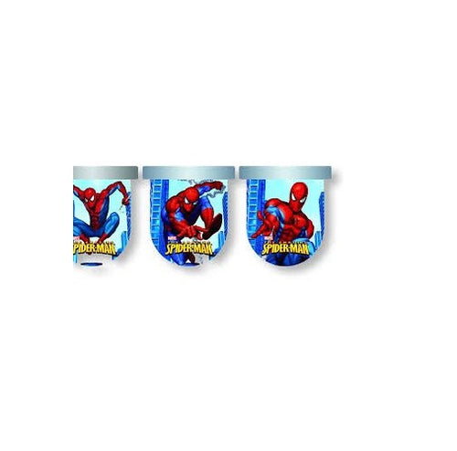 1 FESTONE BANDIERINE IN PLASTICA TEMA SPIDER MAN 3MT