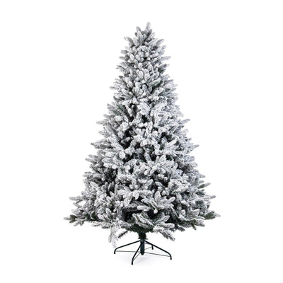 Albero di Natale innevato Frejus in PE Effetto Real Touch + PVC + Flock