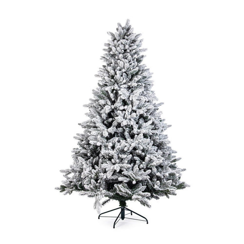 Albero di Natale innevato Frejus in PE Effetto Real Touch + PVC + Flock
