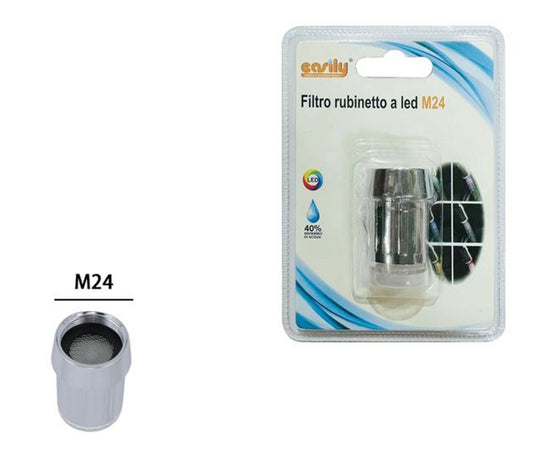 Filtro Rubinetto A Led Rgb Colorato M24 Aeratore Risparmio Acqua Cucina Bagno 79909