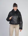 Marisol - Giacca Donna Nero in vero montone Shearling