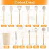 Set 12 Attrezzi Cucina In Silicone Antiaderente Con Porta Utensili Manico In Legno