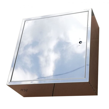 Cassetta H 45 x L 25 x P 25cm cassonetto contenitore inox sportello cieco