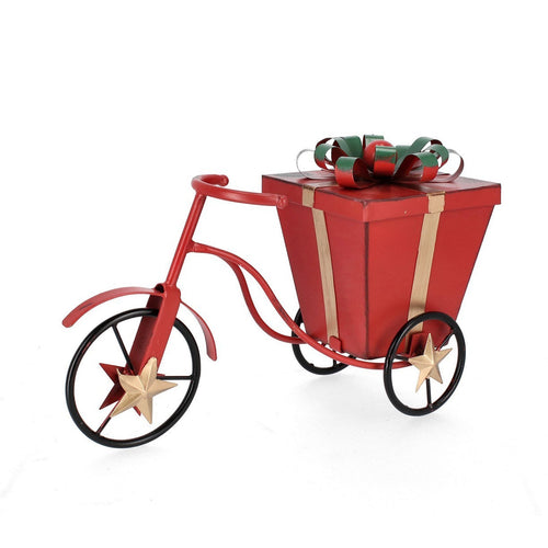 Decorazione natalizia Santa Claus colore rosso 1 posto in metallo