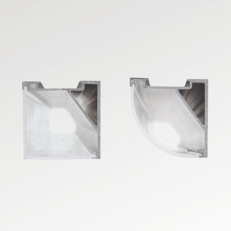 Profilo Ang Tondo Slot Alluminio-Materie Plastiche Bianco 300Cm D16X16