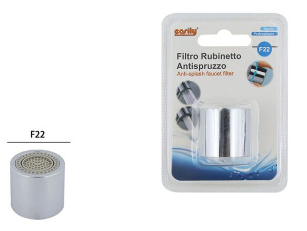 FILTRO RUBINETTO ANTISPRUZZO F22 IM OTTONE AERATORE ROMPIGETTO 2 MODALITÀ ACQUA 87195