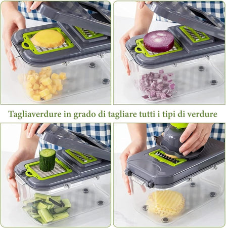 Taglia Verdure Multifunzione Mandolina Manuale Inox Affettatrice Affettatutto