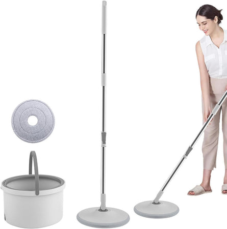Set Scopa Secchio Igienico Mani Libere Sistema Pulizia Pavimenti Capacità 2,5 Lt