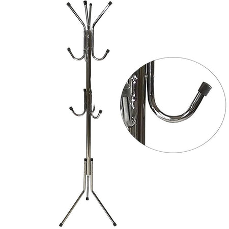 Appendiabiti Da Terra 170 Cm Attaccapanni 11 Ganci Cromato Piantana Appendi Abiti