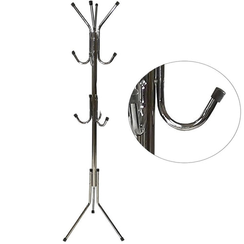 Appendiabiti Da Terra 170 Cm Attaccapanni 11 Ganci Cromato Piantana Appendi Abiti