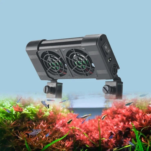 Doppia Ventola Di Raffreddamento Per Acquario Ventilatore Doppio 12v 50mm Fs-602