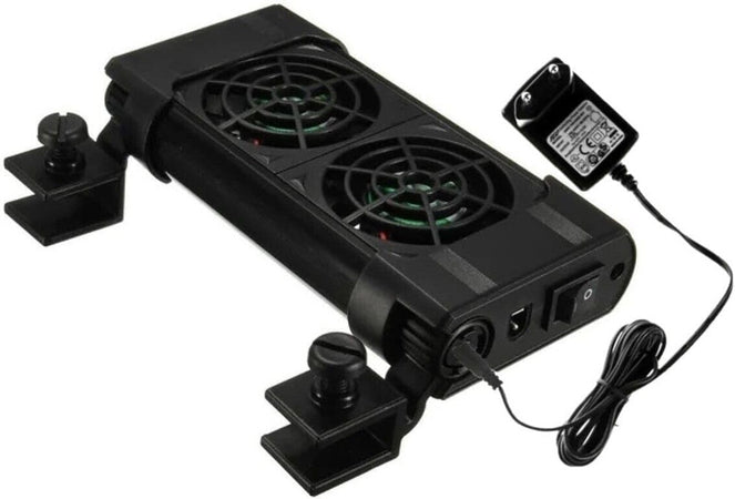 Doppia Ventola Di Raffreddamento Per Acquario Ventilatore Doppio 12v 50mm Fs-602