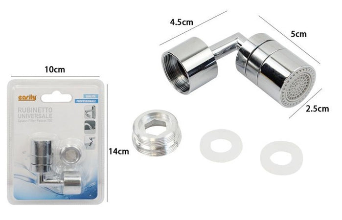 Filtro Anti Schizzo Universale Per Rubinetto Bagno In Ottone Cromato Lucido 52998