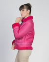 Matilde - Giacca Donna Rosa in vero montone Shearling