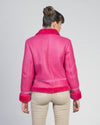 Matilde - Giacca Donna Rosa in vero montone Shearling