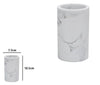 Bicchiere Porta Spazzolini Effetto Marmo Bianco Accessorio Arredo Da Bagno 87830
