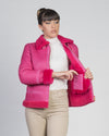 Matilde - Giacca Donna Rosa in vero montone Shearling