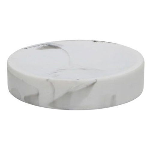 Piattino Porta Sapone Saponetta Bagno Accessorio Arredo Effetto Marmo Bianco 87831