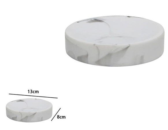 Piattino Porta Sapone Saponetta Bagno Accessorio Arredo Effetto Marmo Bianco 87831