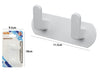 Appendiabiti Con 2 Ganci Appendino Portasciugamano Bagno Casa Cucina Bianco 59741
